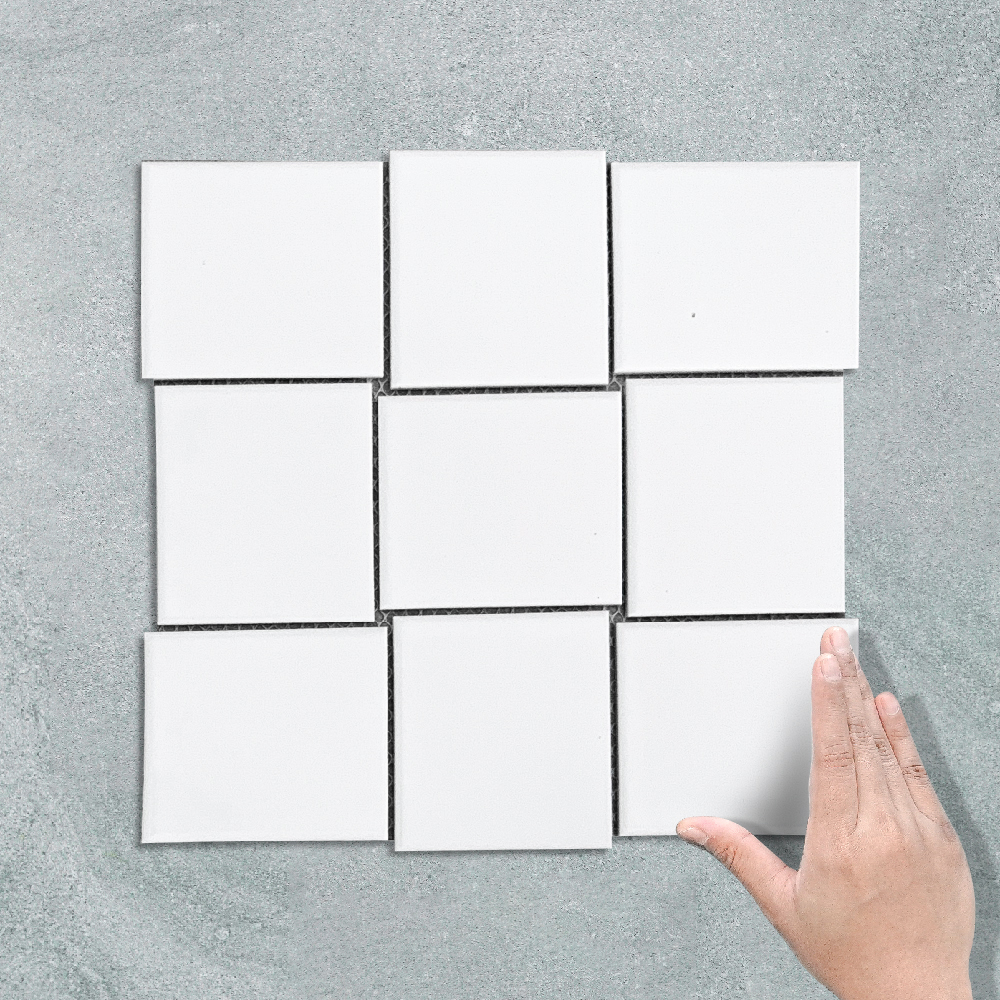 BASKETWEAVE WHITE - MOSAIC