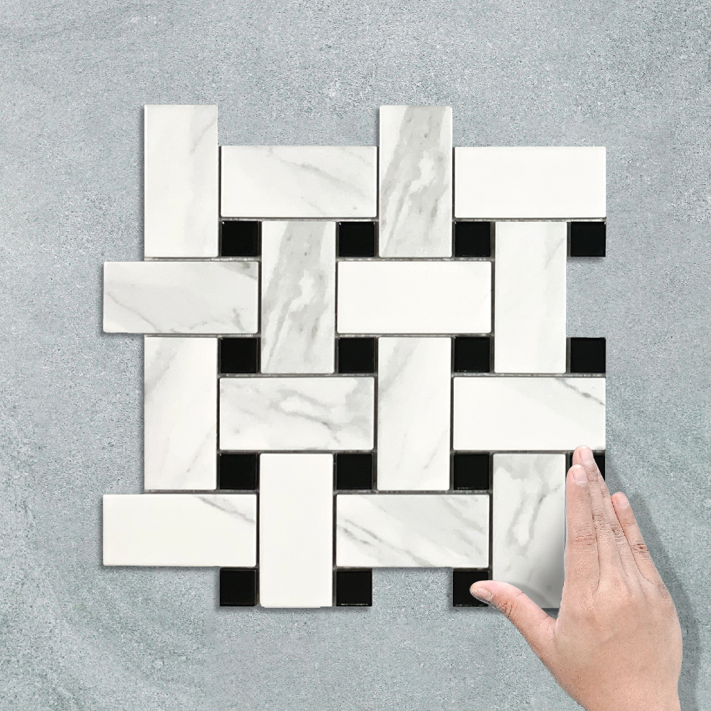 BASKETWEAVE XL CARRARA - MOSAIC