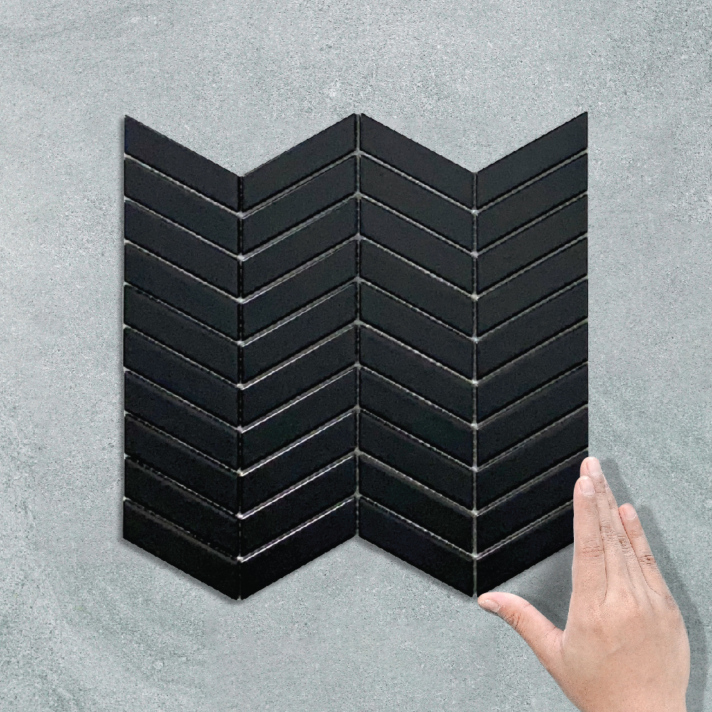MINI CHEVRON BLACK - MOSAIC