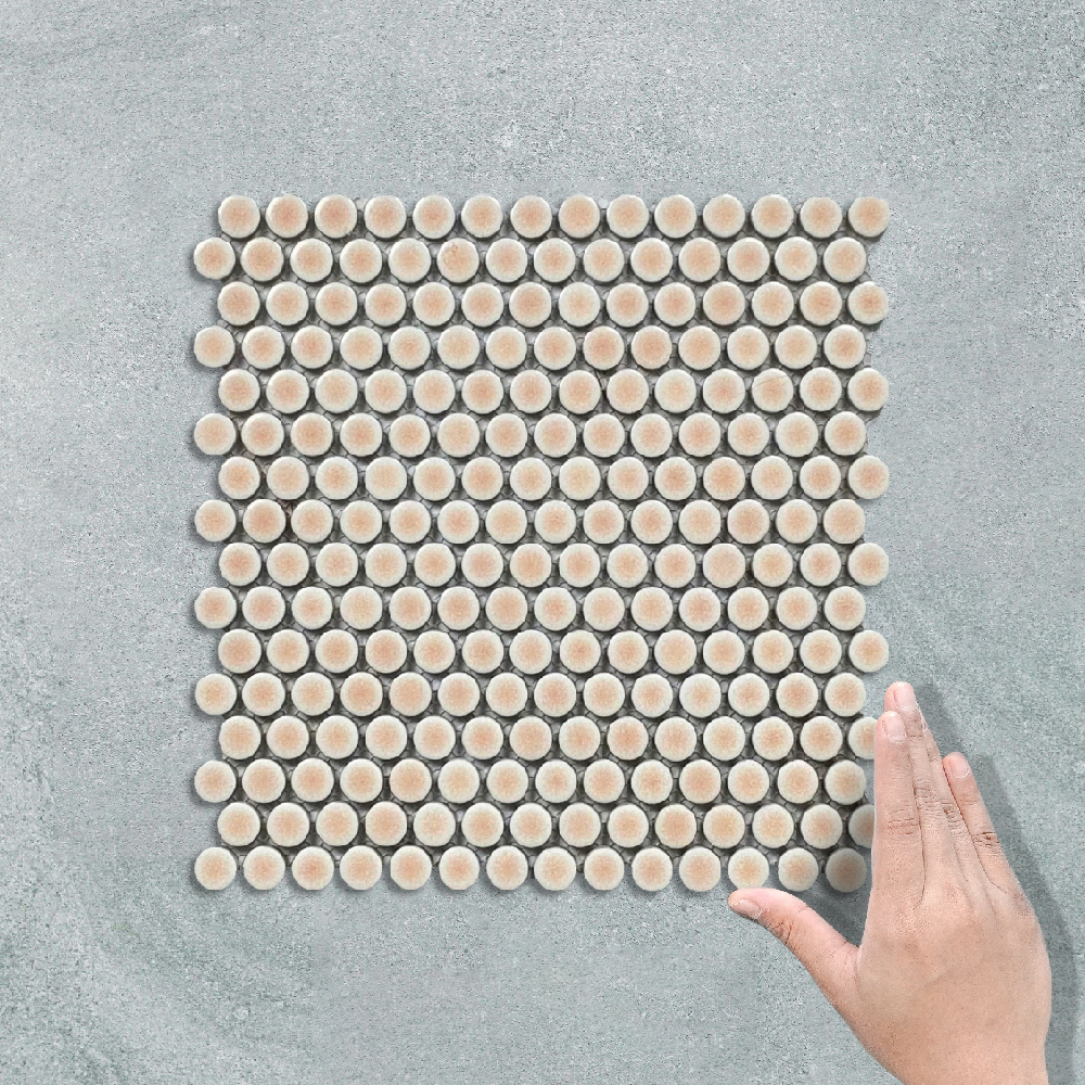 PENNY ROUND PEACH - MOSAIC