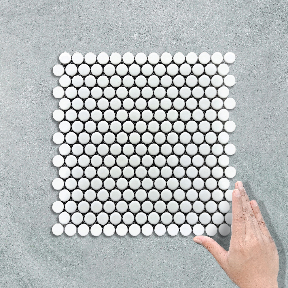 PENNY ROUND WHITE - MOSAIC