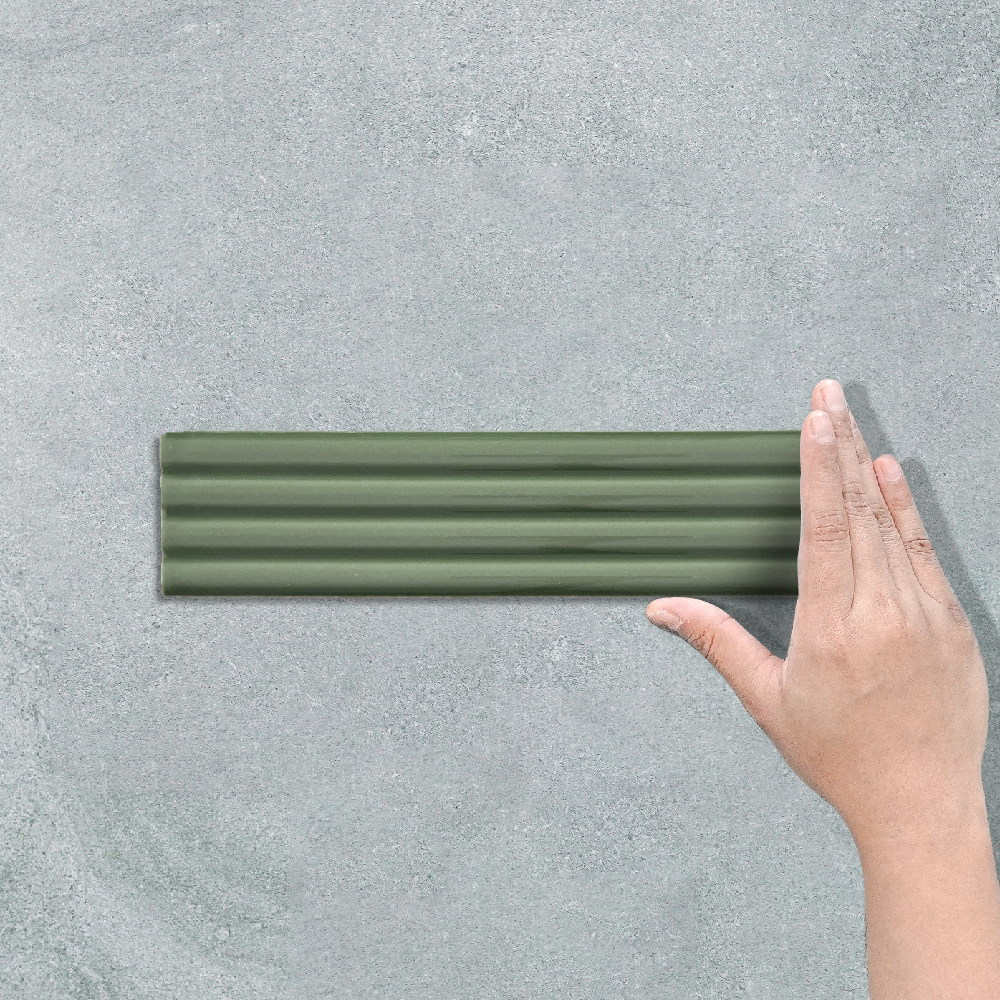 FLUTED BILBAO GREEN - SUBWAY TILE