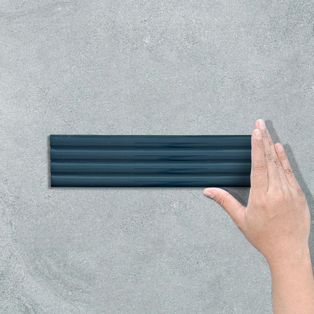 FLUTED PRUSSIAN BLUE - SUBWAY TILE