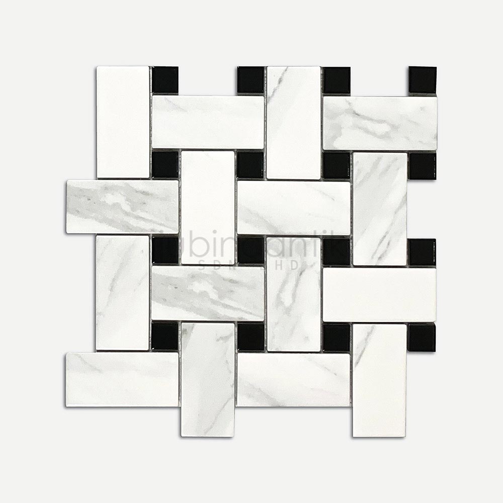 Hover image for BASKETWEAVE XL CARRARA - MOSAIC