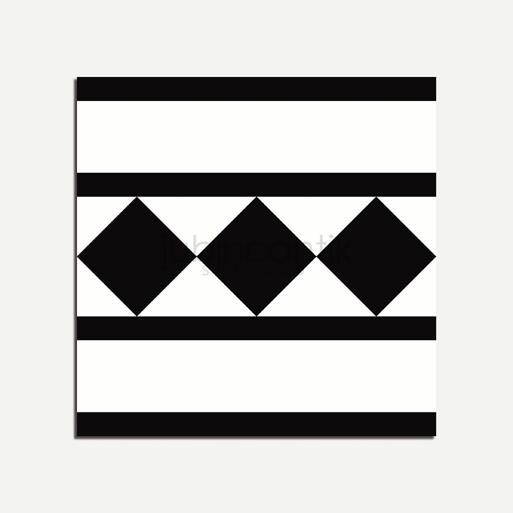 Hover image for VICTORIAN B&W BORDER - PATTERN TILE